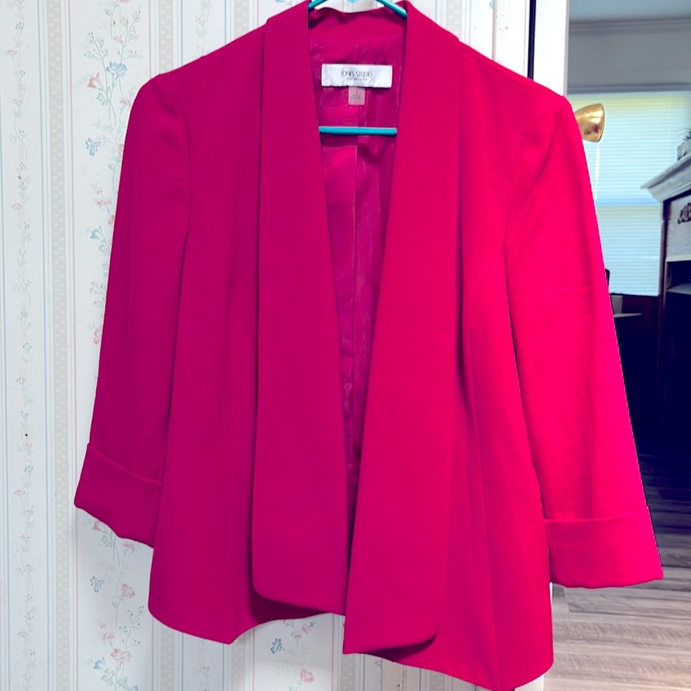 Jones Studio Blazer 3/4 sleeve magenta